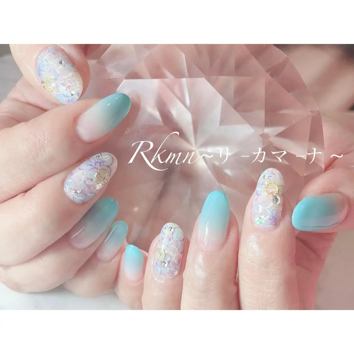 ネイル アートネイル フラワーネイル フレンチネイル ジェルネイル グラデーション ハンドネイル フットネイル ハンドケア Rkmn ~リ-カマ-ナ~のネイルデザイン