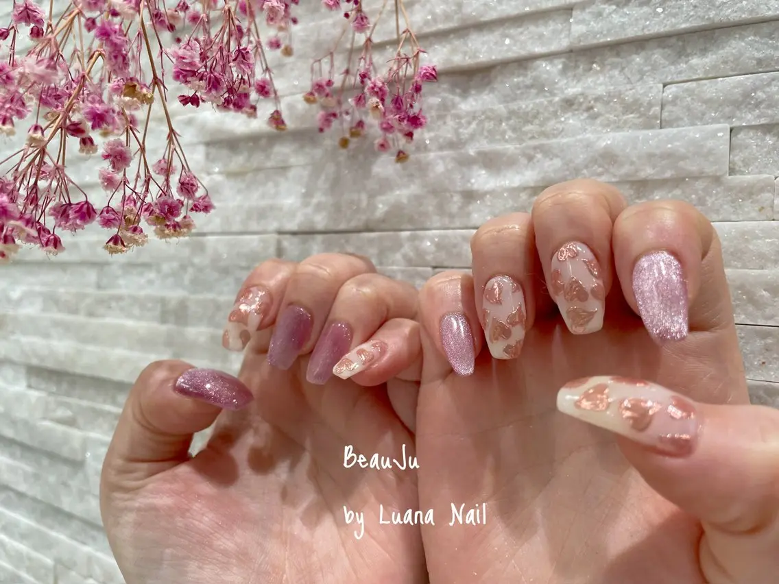 ネイル ミラーネイル ハンドネイル BeauJu by Luana Nailのネイルデザイン