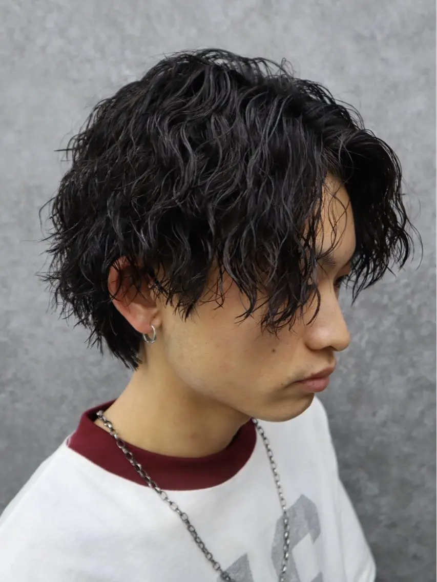 パーマ メンズ センターパート特化 🌹RIO🌹のヘアスタイル