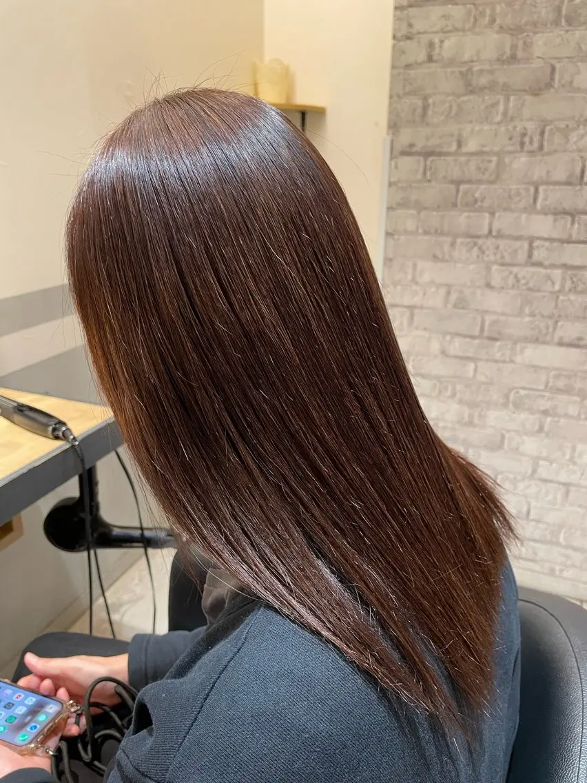 ミディアム 縮毛矯正 トリートメント ヘッドスパ ヘアセット 寺田 翔のヘアスタイル