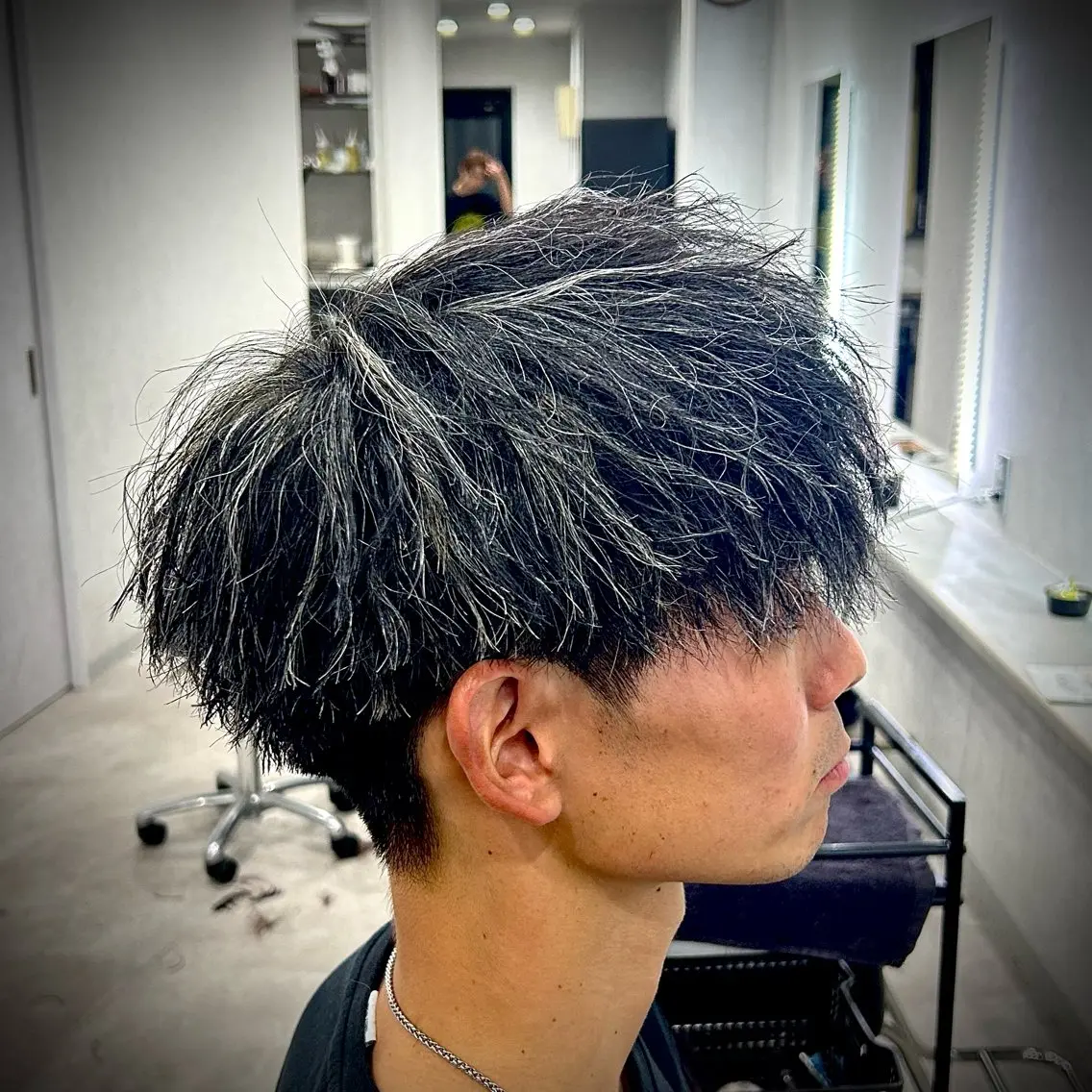 メンズ メンズメッシュ カット ヘアカラー パーマ 🔥EDEN春日部パ ーマ特化SHOTAのヘアスタイル