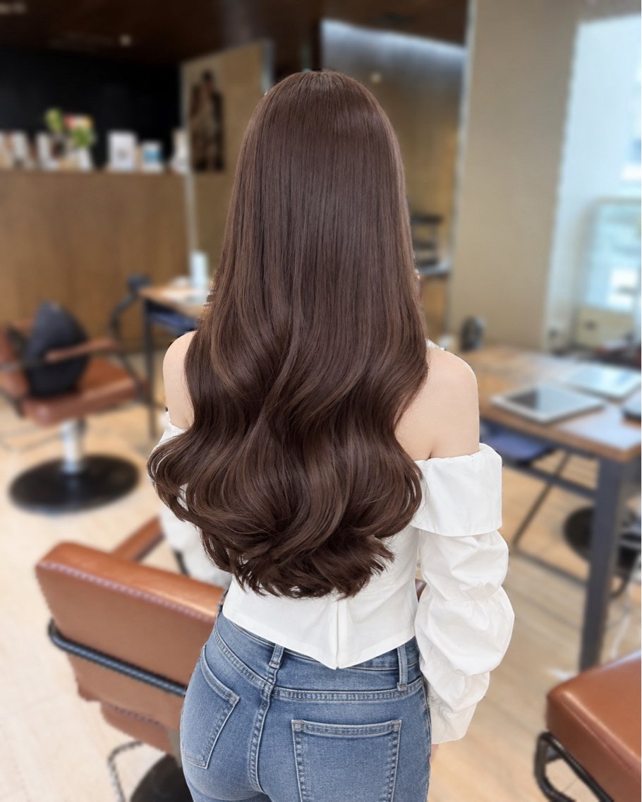 ロング カラー ヘアカラー トリートメント みこ🌙艶カラー/ ブラウン/ベージュのヘアスタイル
