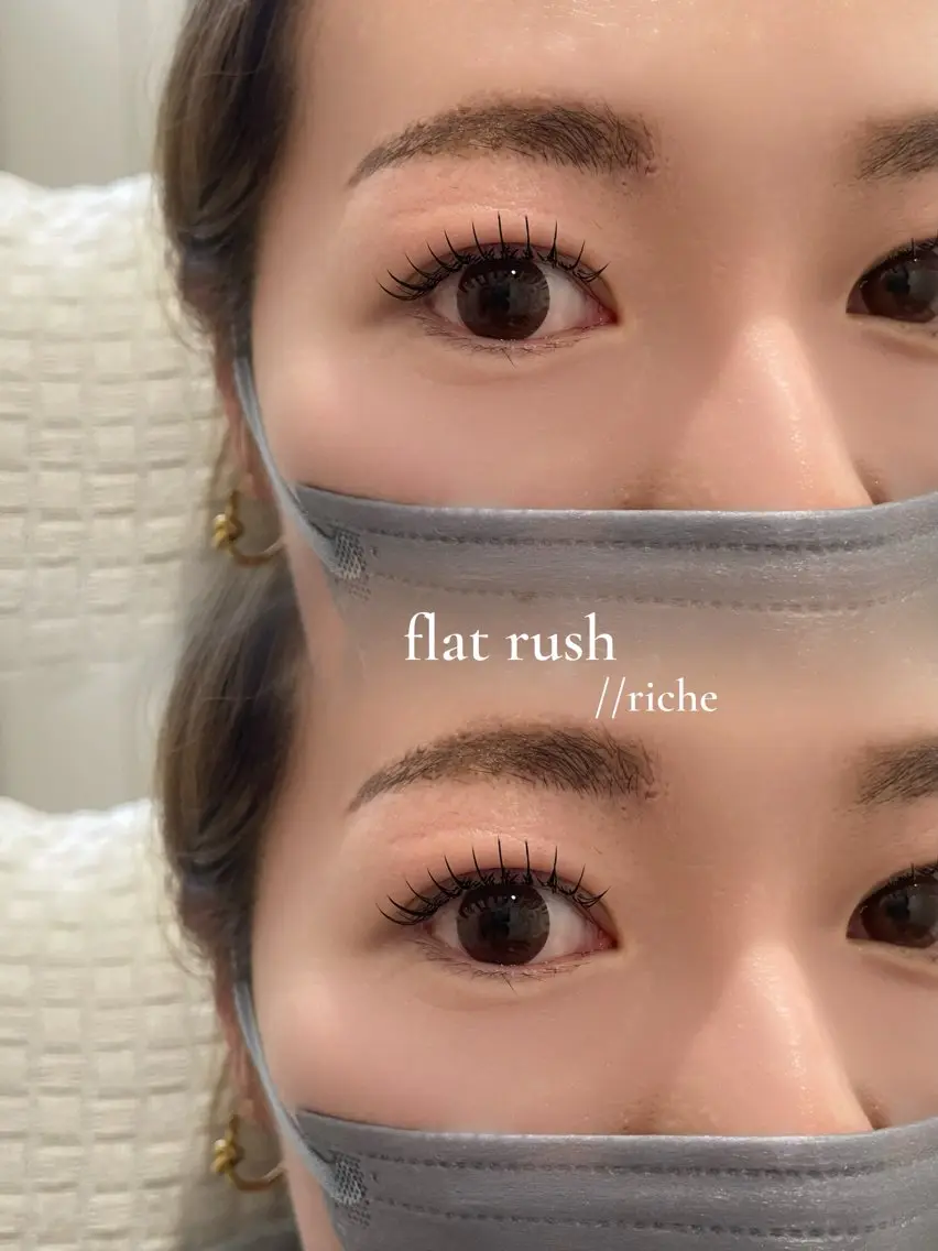 フラットラッシュ100本✨ やりすぎない、ちょうどいい華やかさに⸝ ⸝【マツエクオフありの方は必ず事前にお伝え下さい】の写真