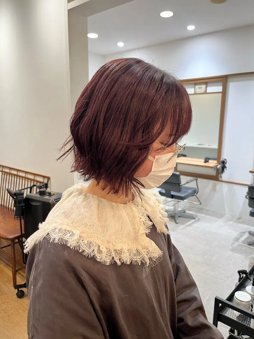 ミディアム カラー ヘアアレンジ ブリーチ トリートメント ヘアカラー トリートメント 無料カットモデル‪✨ ✂️Nanami🌷のヘアスタイル