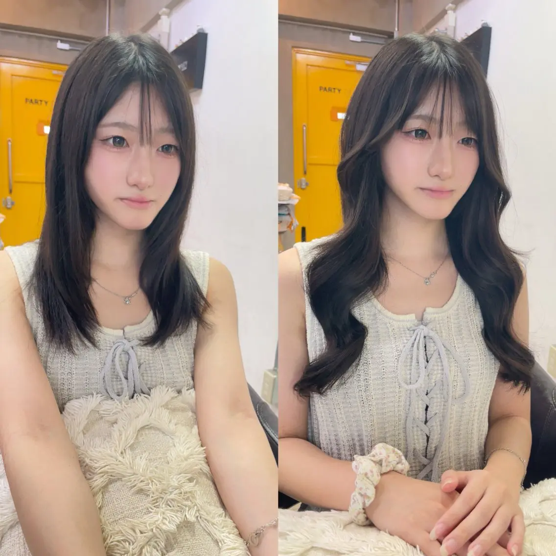 ミディアム カット ヘアカラー エクステ プルエクステ界隈 ハイトーン/カツオ✨のヘアスタイル