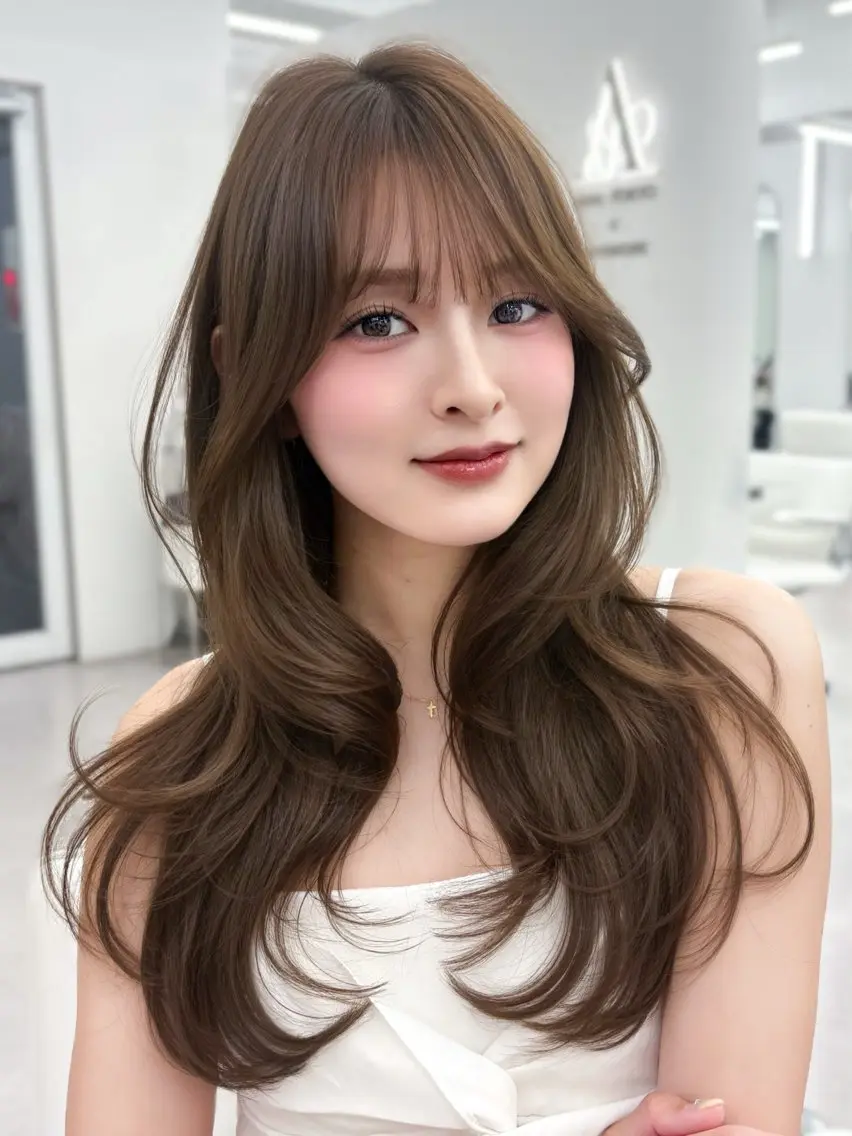 ロング 韓国ヘア🎀 もかのヘアスタイル