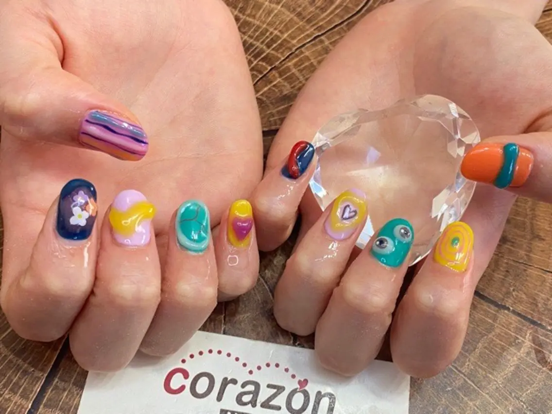 ネイル アートネイル ワンカラーネイル ネイリスト aicoのネイルデザイン
