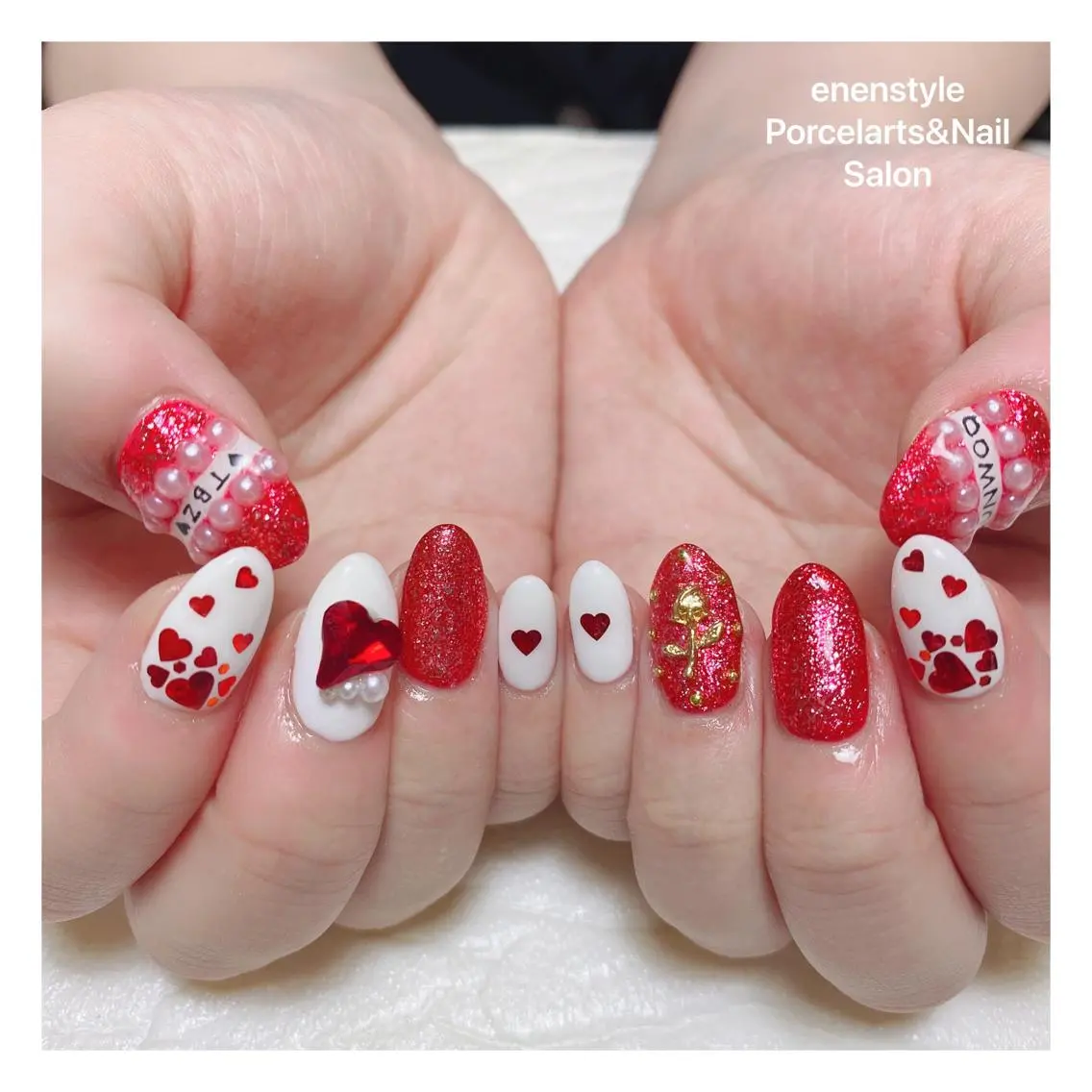 ミディアム ネイル 🐾enen style 🐾のネイルデザイン