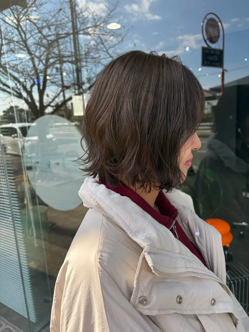 ミディアム カラー カット ヘアカラー トリートメント 井手 素子のヘアスタイル