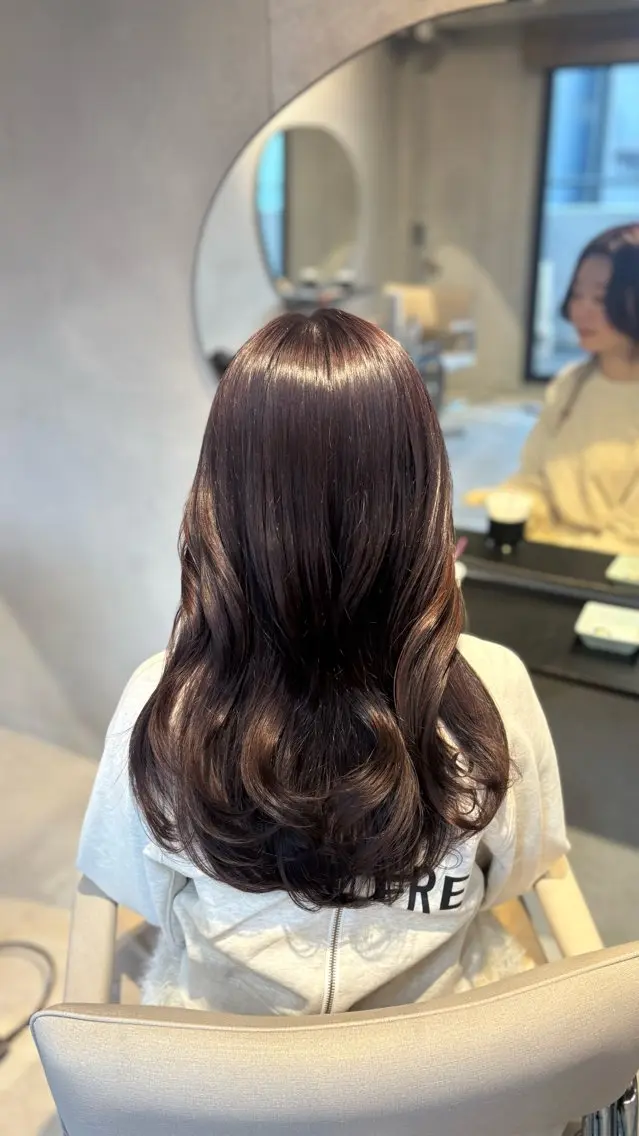 ミディアム カラー ヘアカラー ANJU/上品カラー /似合わせカラー💖のヘアスタイル