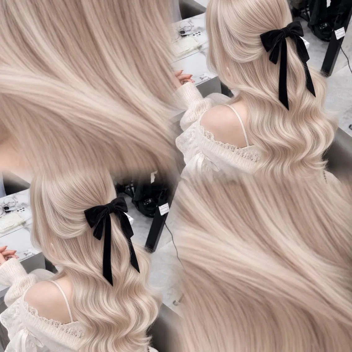 セミロング カラー ヘアアレンジ ヘアカラー トリートメント ハイトーン特化💍 NØRN💍韓国のヘアスタイル
