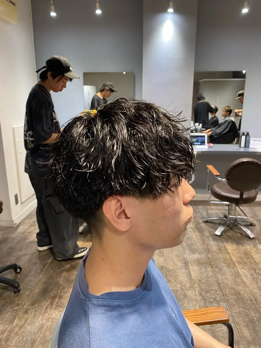 ショート パーマ メンズ カット パーマ 大阪/メンズパーマ /海外風/江﨑翔のヘアスタイル