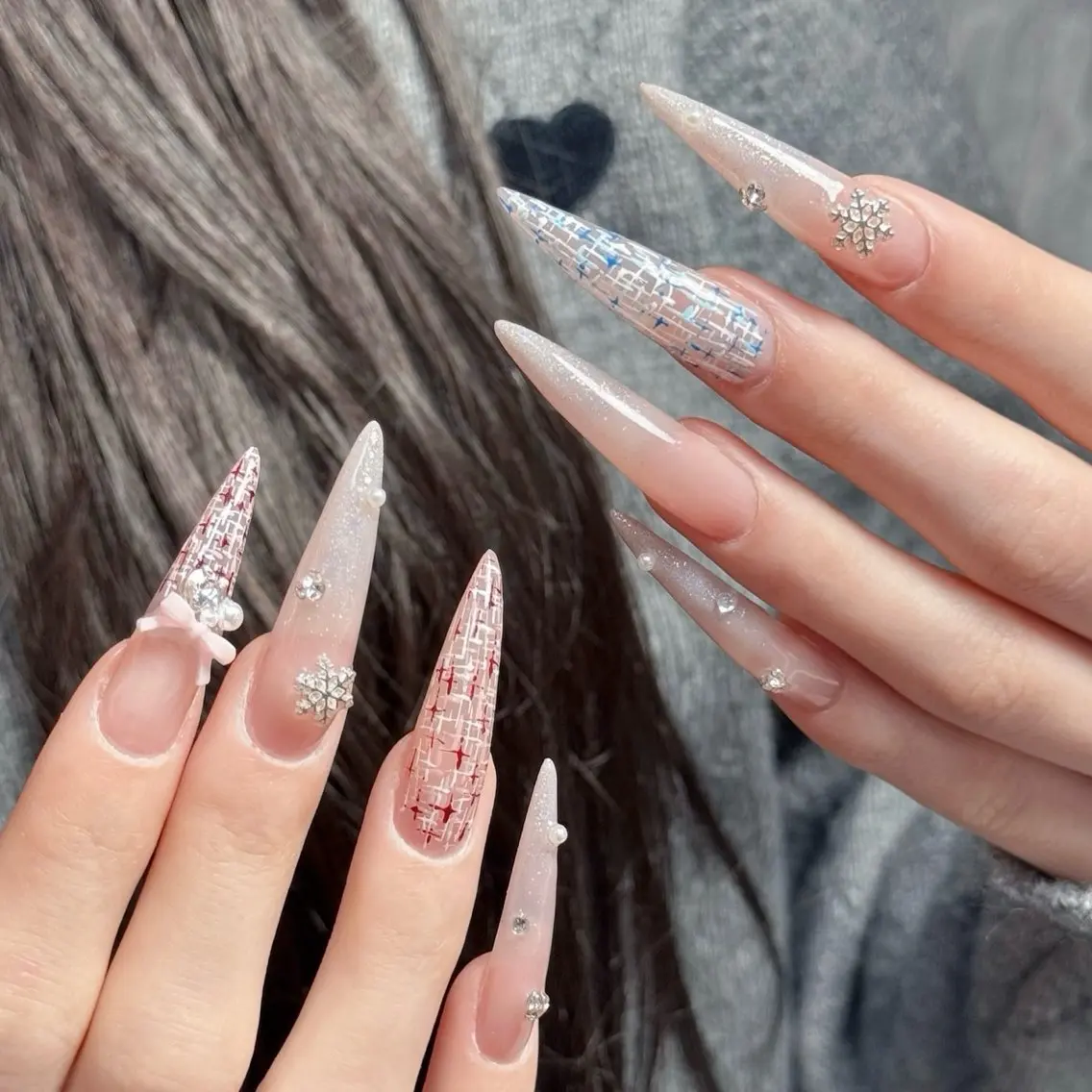 ネイル ツイードネイル ワンホンネイル nailsalon ChuColaのネイルデザイン