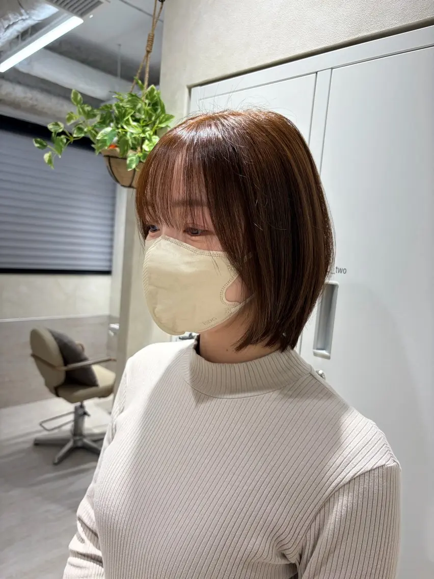 ショート カラー ボブレイヤー ベージュカラー ブラウンカラー ボブ 韓国風ヘア カット ヘアカラー 韓国ヘア・カラー 🩵涓のヘアスタイル
