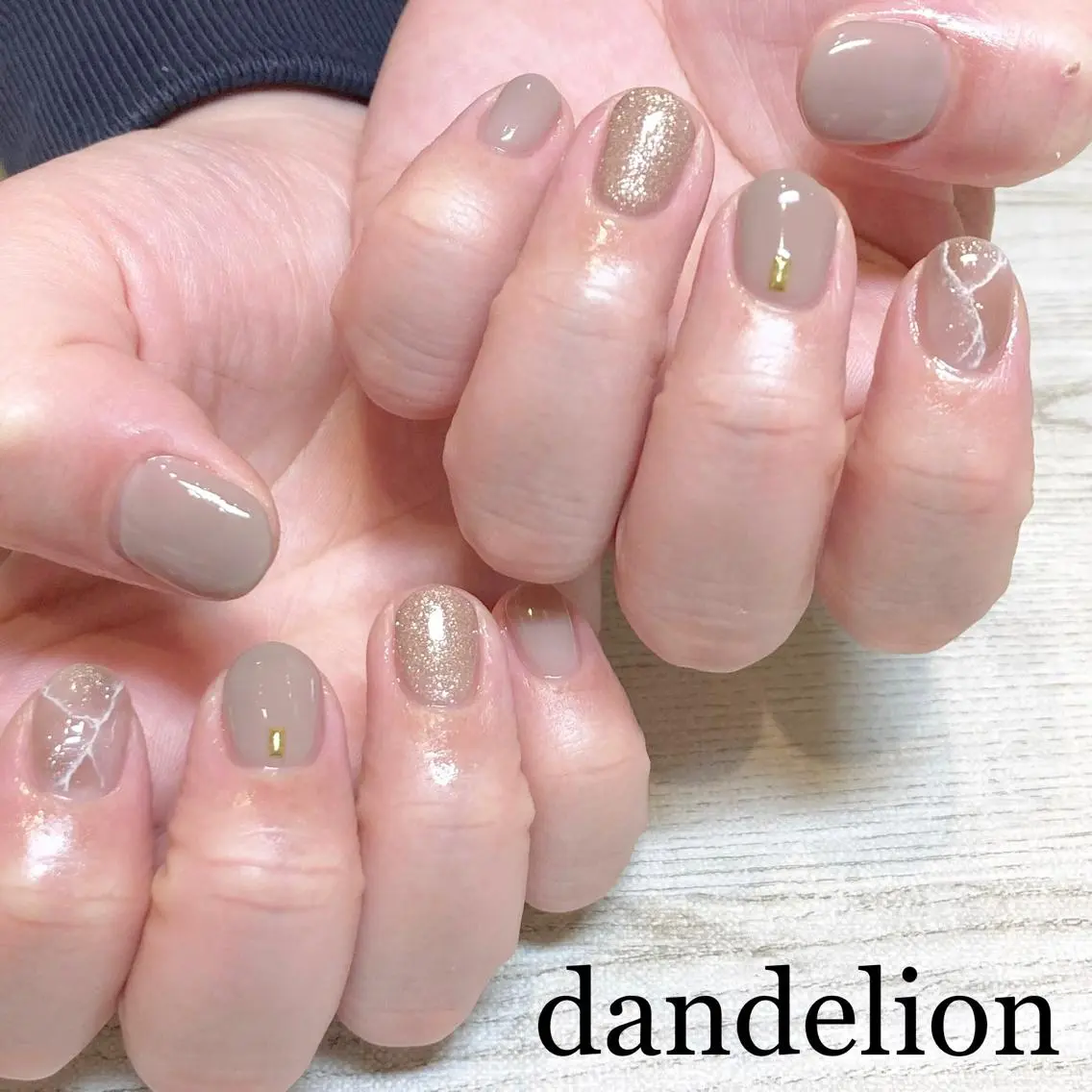 ネイル ハンドネイル ハンドケア dandelion ダンデライオンのネイルデザイン