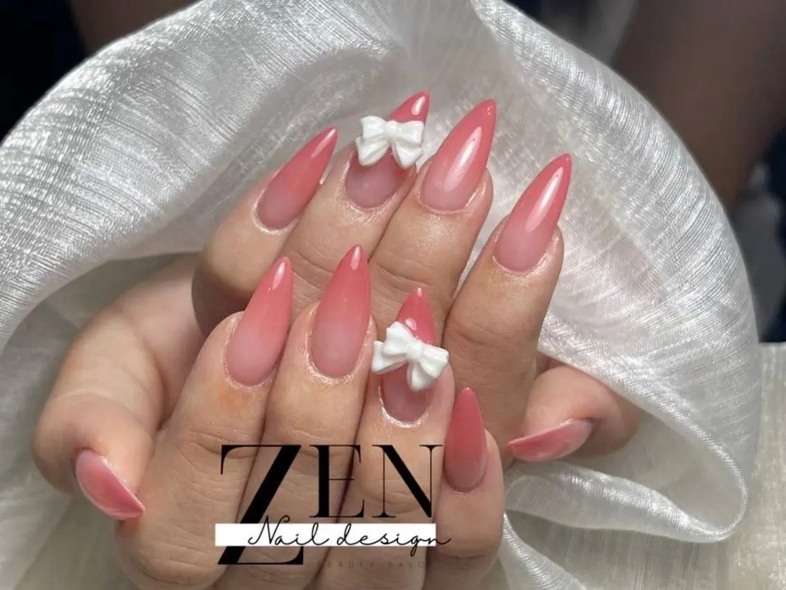 ネイル チークネイル 長さ出し フレンチネイル 韓国ネイル マグネットネイル ハンドネイル Zen Nail Design 池袋のネイルデザイン