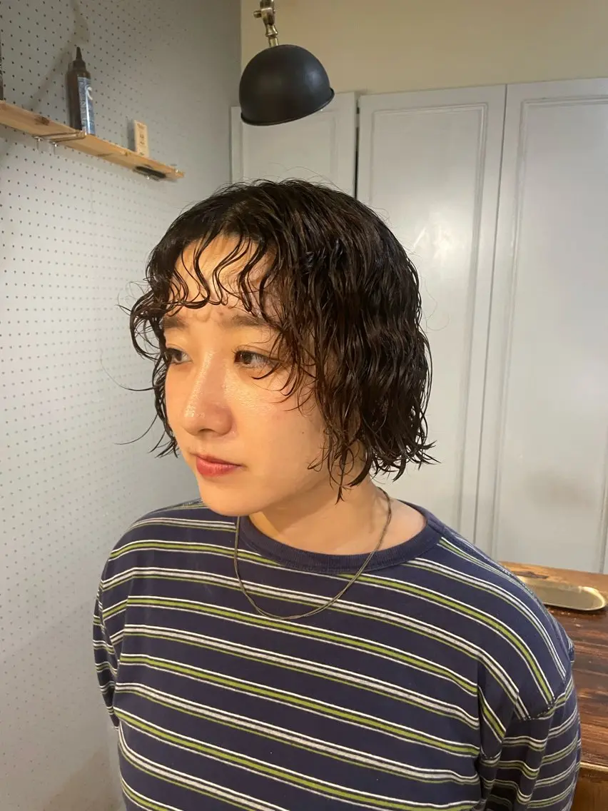 ショート パーマ カット パーマ 🤩噂のMr.髪ポジ ティブ®️yu🤩のヘアスタイル