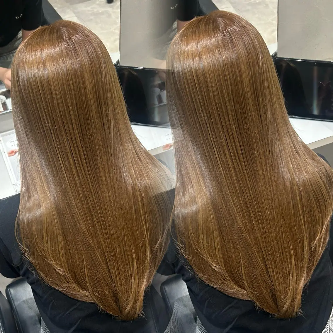 ロング カラー ブリーチ カット ヘアカラー トリートメント ブリーチなし透明感 カラー🤍ྀིきららのヘアスタイル