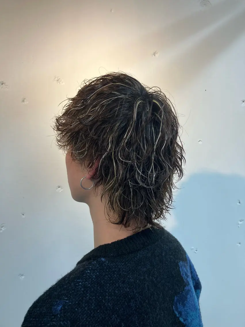 ミディアム カラー 段下 航一郎のヘアスタイル