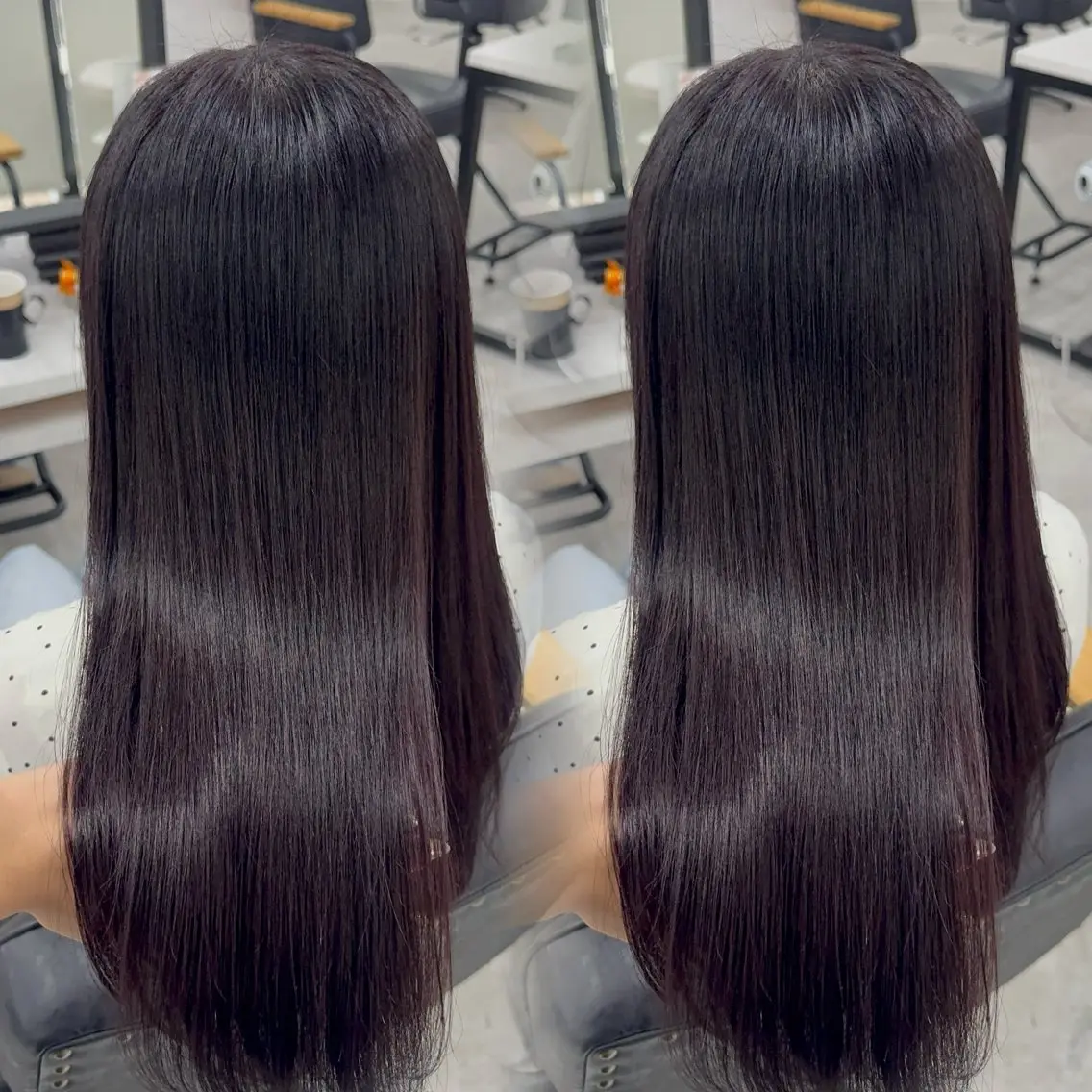 ロング カラー アッシュ アッシュブラウン ベージュカラー 黒髪 ブリーチ ヘアカラー トリートメント 赤み無し柔らかカラー 【梅田】madokaのヘアスタイル
