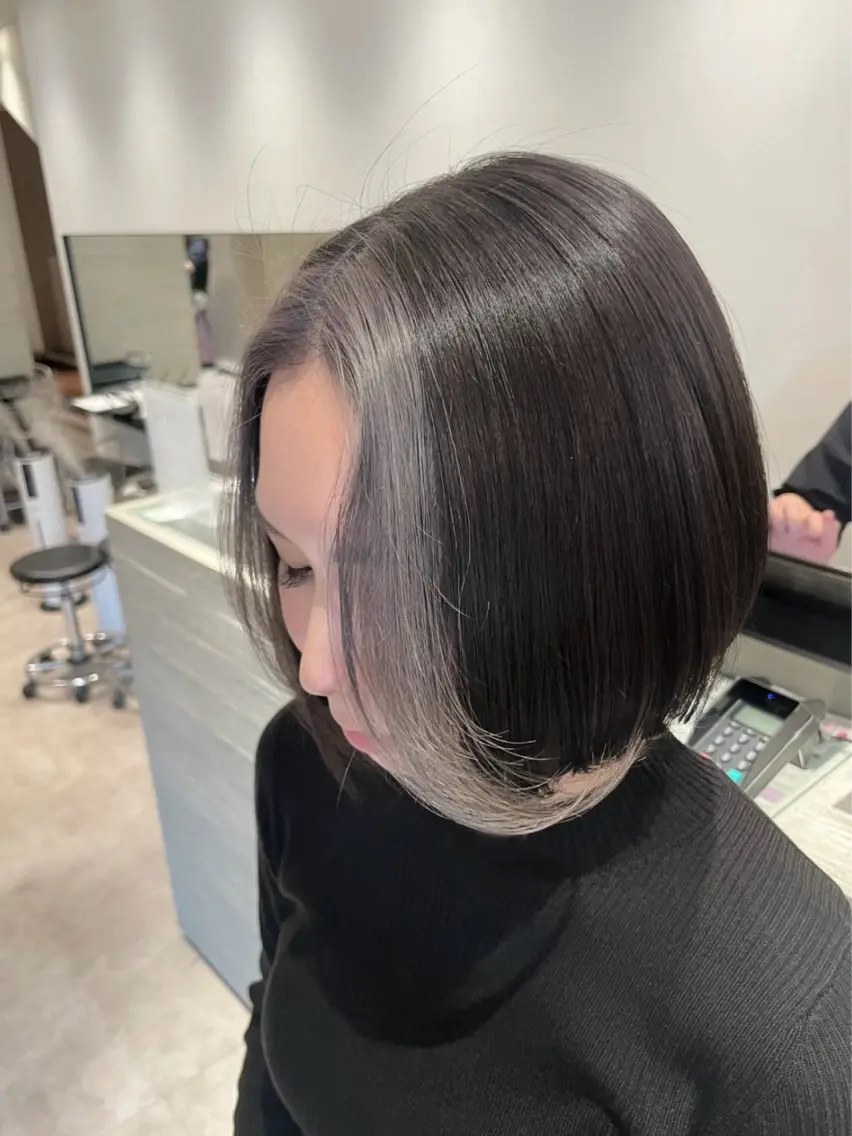 ショート カラー ミストバング フェイスフレーミング インナーカラー .⋆⟡💖 Marin💖⟡⋆.のヘアスタイル