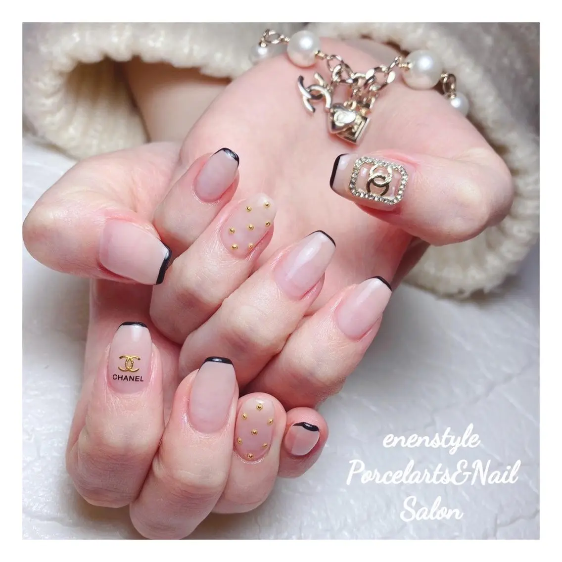 ミディアム ネイル 🐾enen style 🐾のネイルデザイン