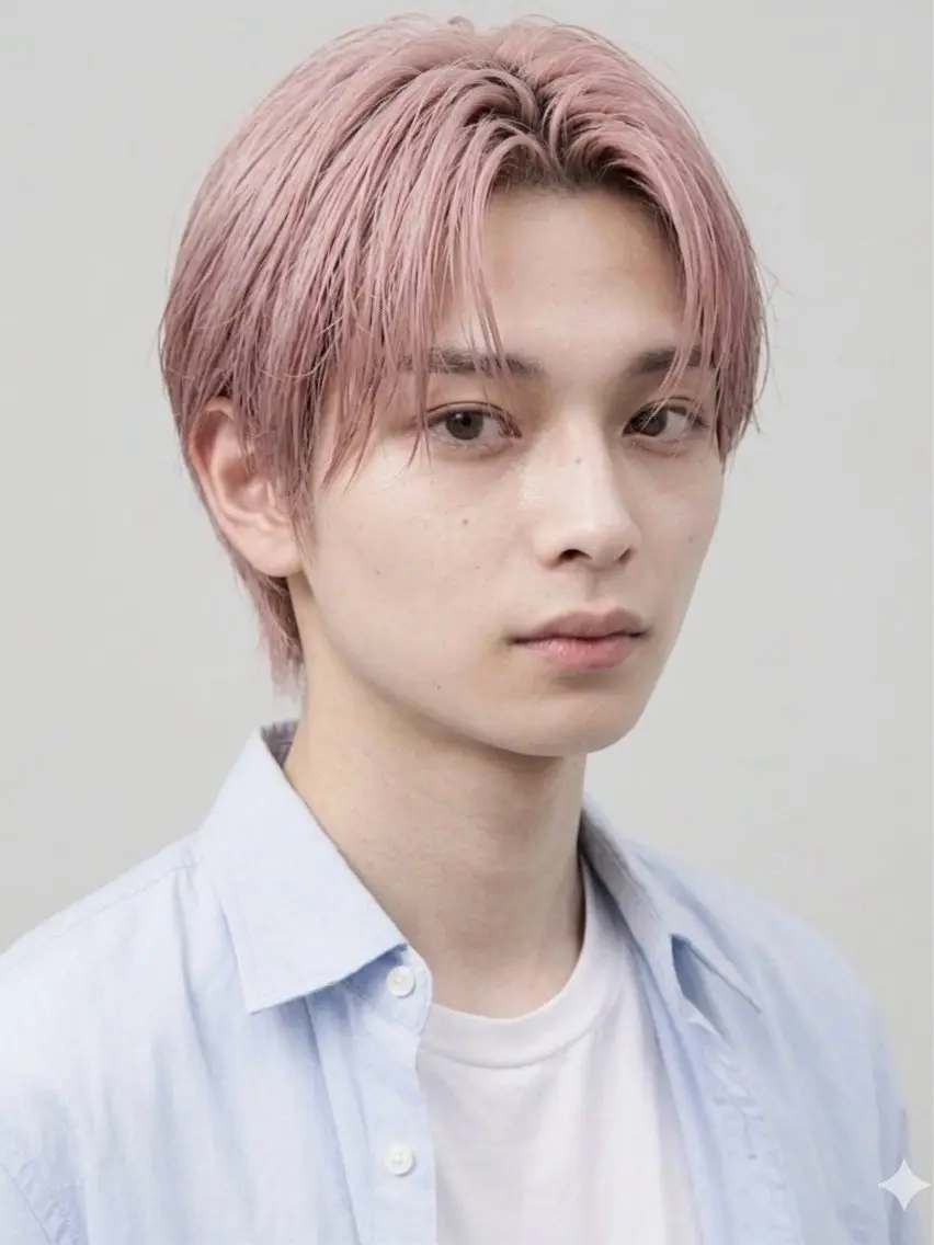 メンズ ハイトーンイヤ リングカラー清水隆央のヘアスタイル