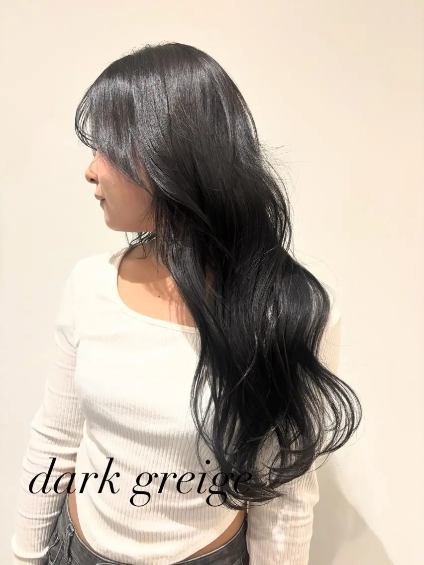 ロング カラー ベージュカラー ブリーチ ブラウンカラー カシス グレージュ カット ヘアカラー トリートメント 🎀韓国ヘア× 透明感カラー🎀正源のヘアスタイル