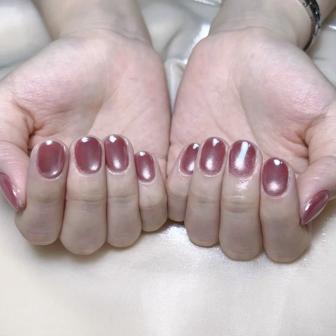 メンズ ネイル メンズ韓国風 アートネイル オーロラネイル ガーリー キラキラネイル ハンドネイル Nail salon 木にいるのネイルデザイン
