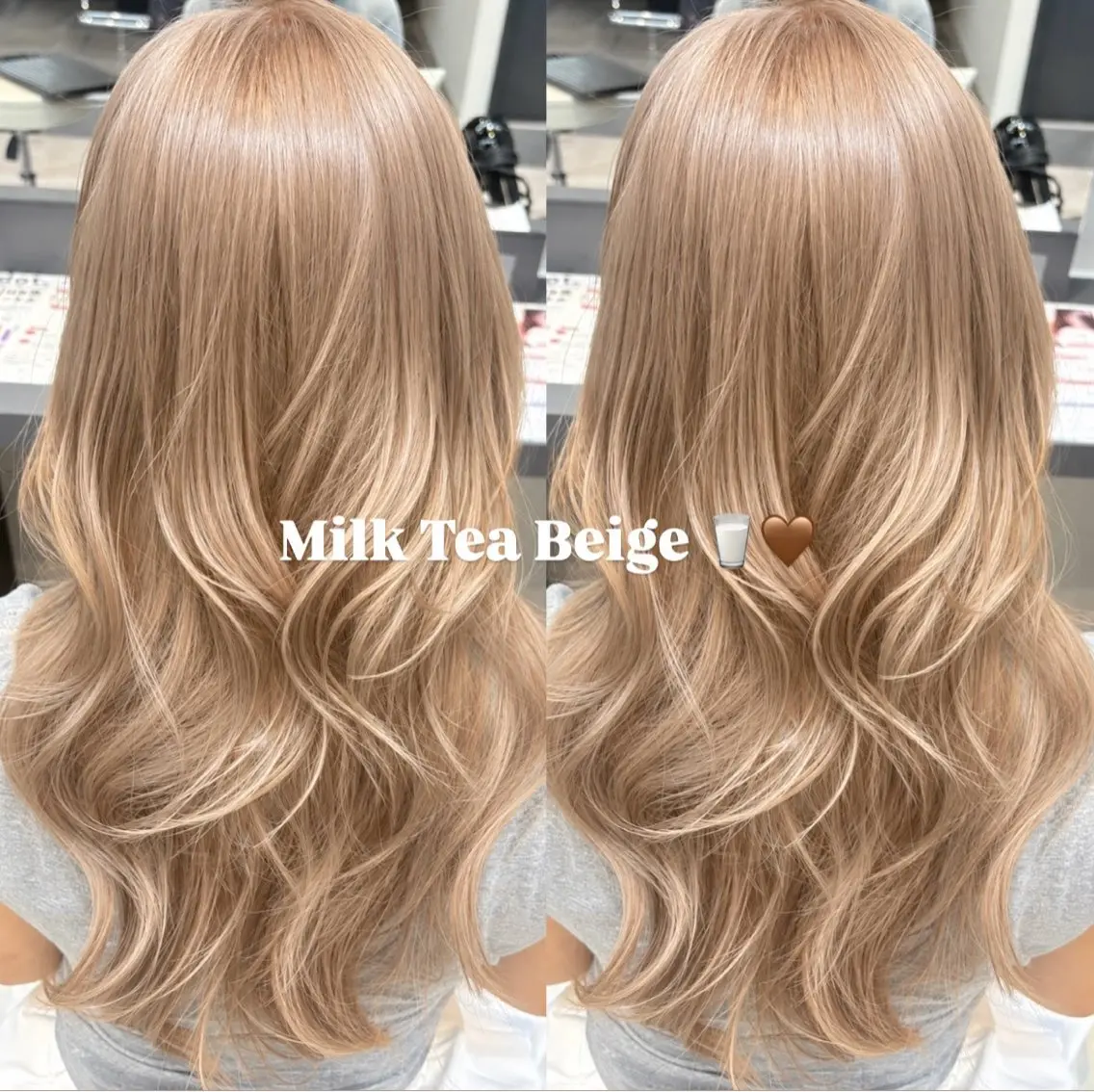 ロング カラー ベージュカラー 透明感カラー ミルクティーベージュ レイヤーカット ヘアカラー 透明感カラー🩵 /えりのヘアスタイル