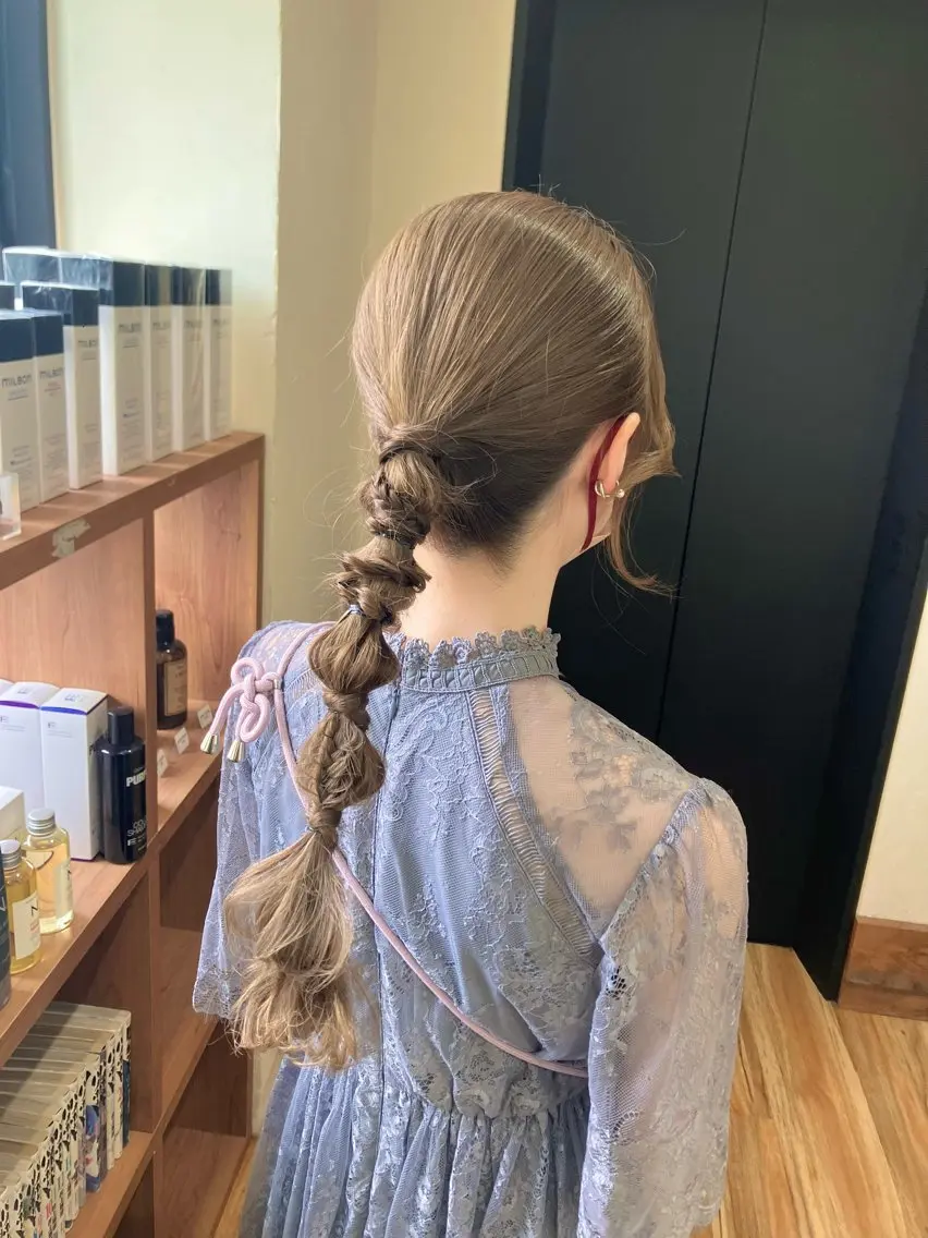 ロング ヘアアレンジ 成人式 結婚式・ブライダル ロング 浴衣 ヘアセット 梅山 美侑のヘアスタイル