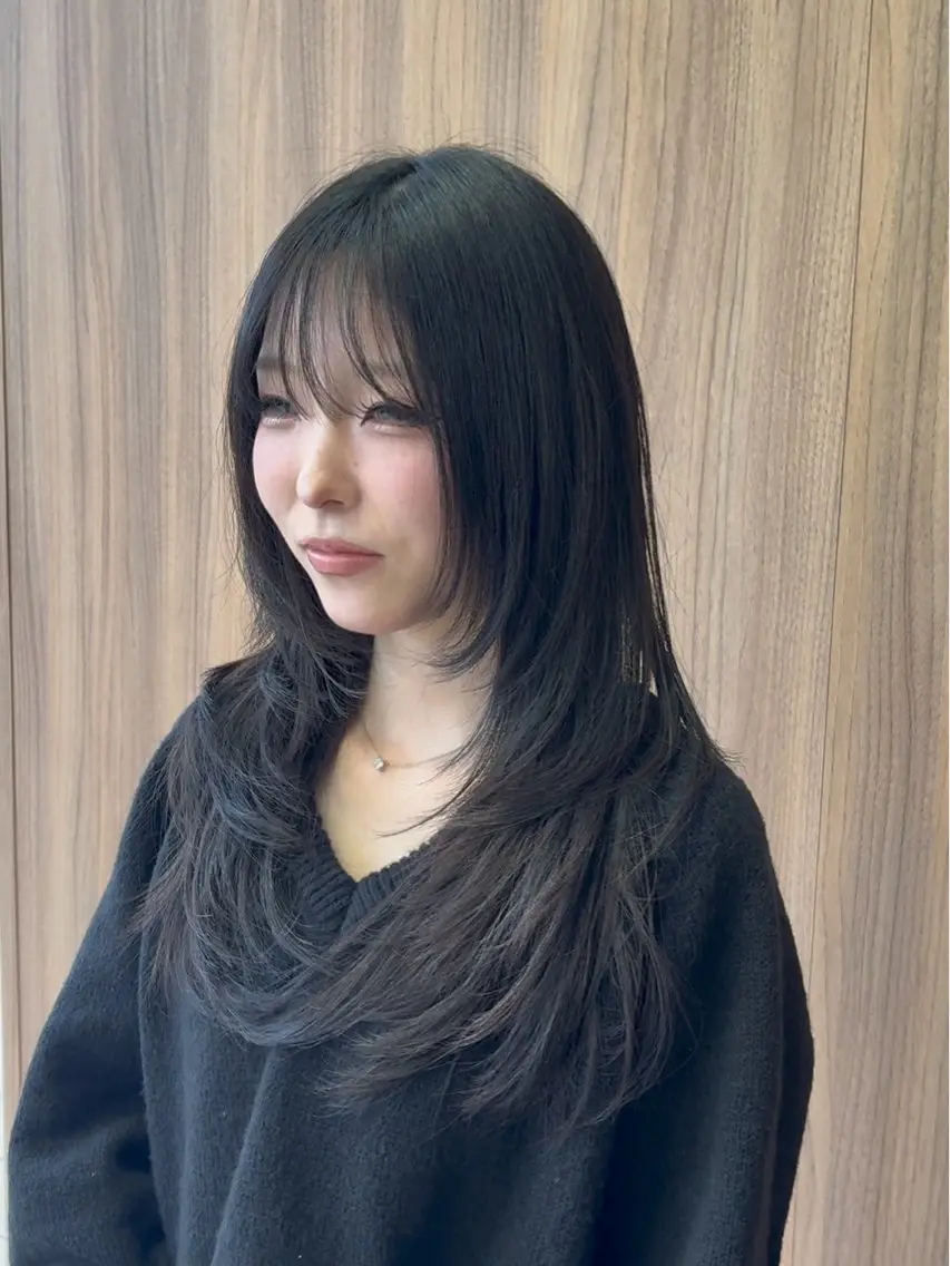 ロング 韓国風ヘア レイヤーカット カット 【透明感カラー】/ 【レイヤー】保坂拓也のヘアスタイル