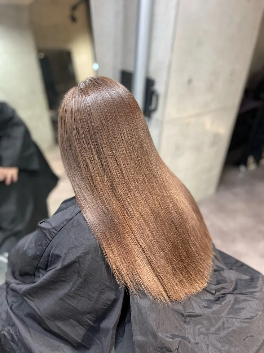 セミロング カラー ヘアカラー トリートメント 髪質改善/堀江 ケアカラーtoshiのヘアスタイル