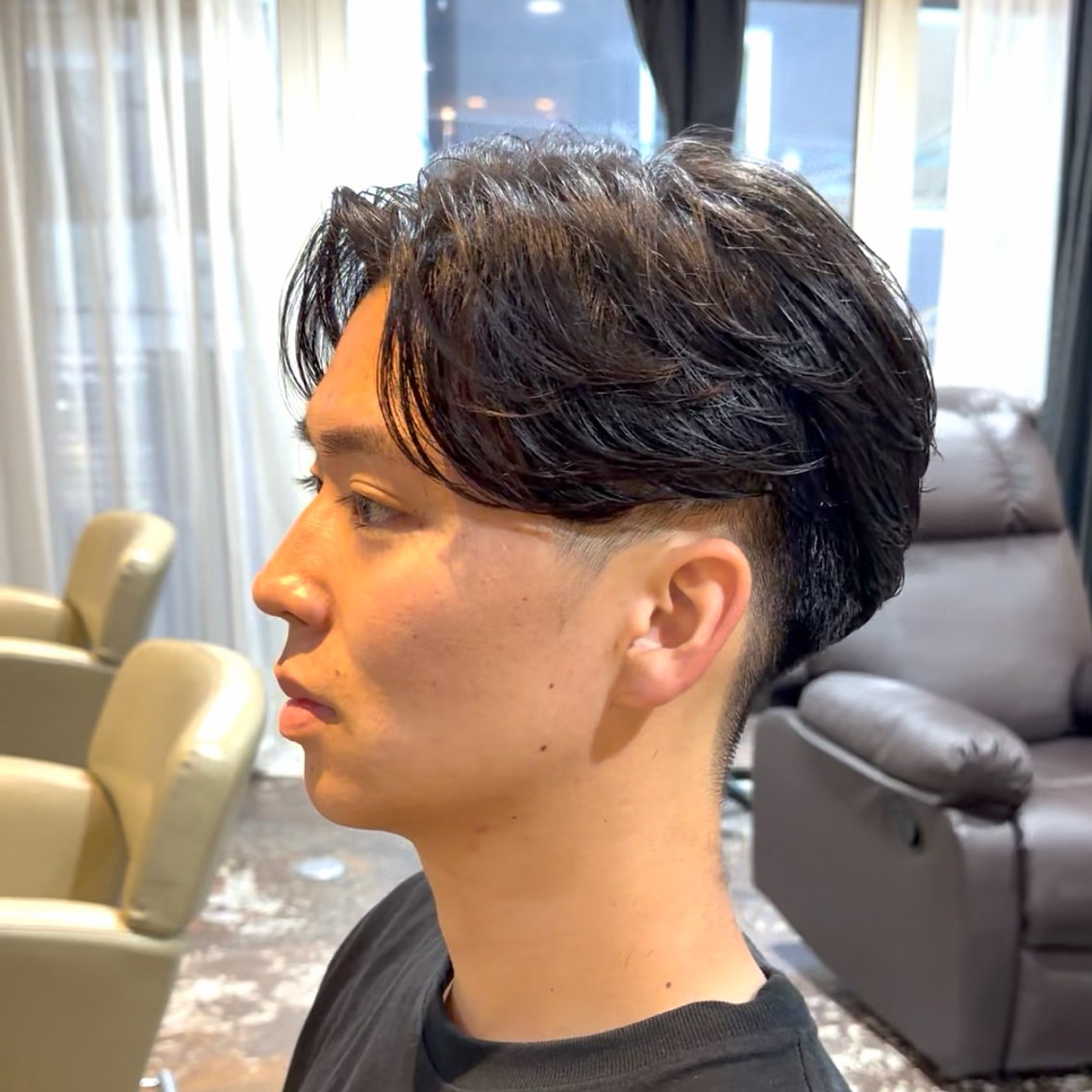 メンズ カット パーマ 原田 黎也のヘアスタイル