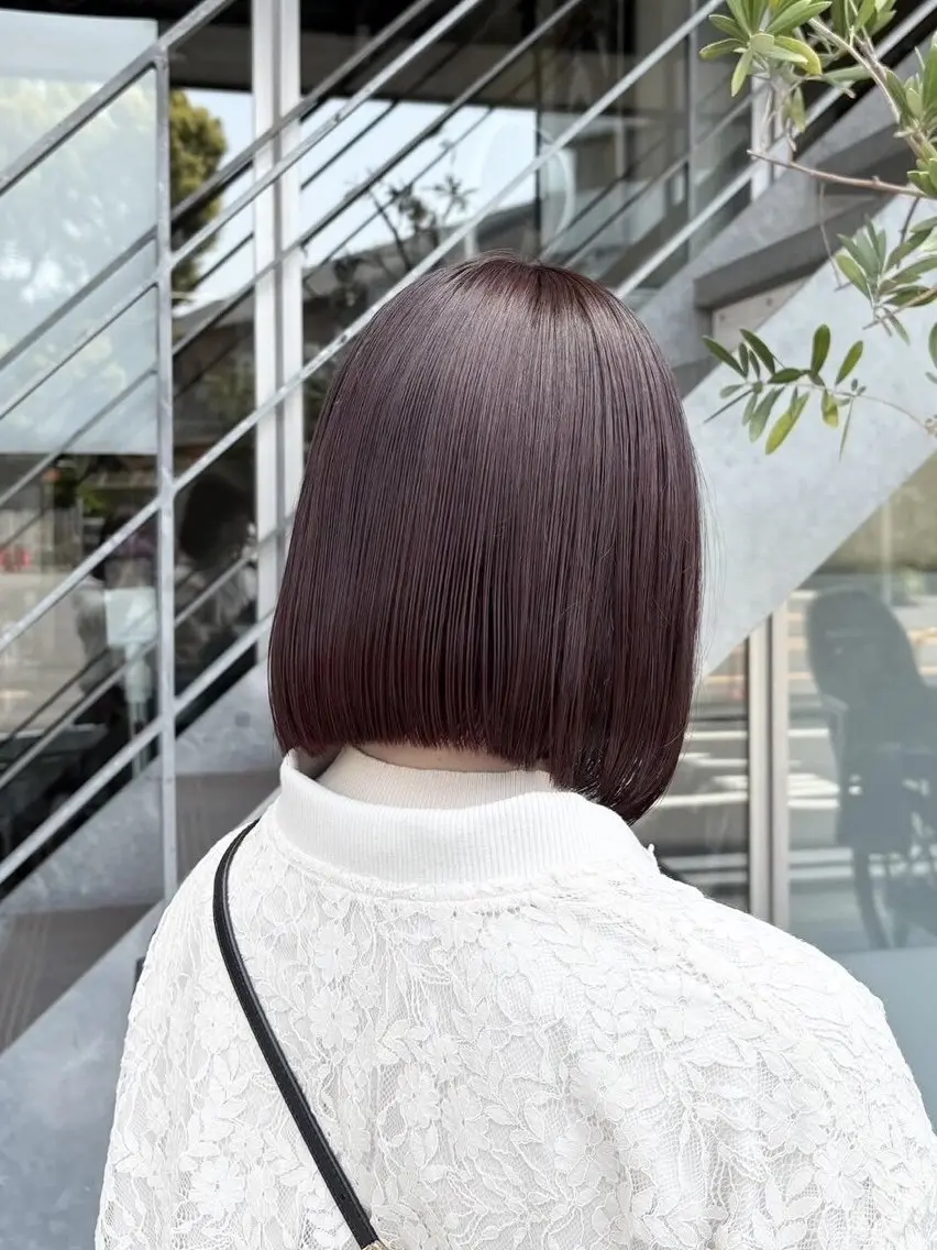 ショート カラー カット ヘアカラー トリートメント 鈴木弥月/大人ボブ× 透明感カラーのヘアスタイル