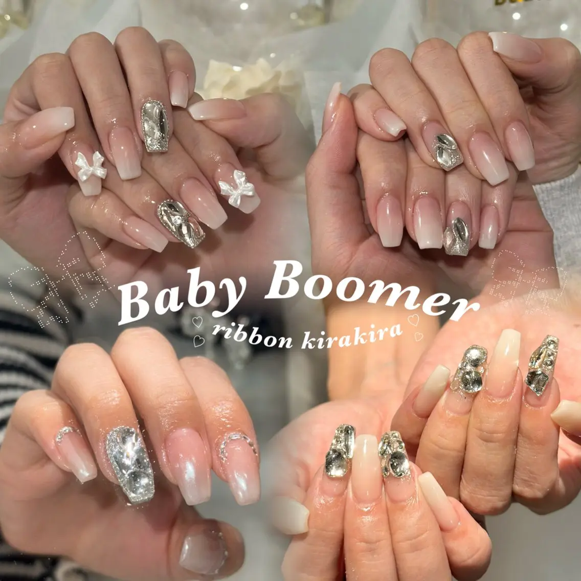 ネイル グラデーション キラキラネイル マグネットネイル シンプルネイル ハンドネイル Blanche Ayaのネイルデザイン