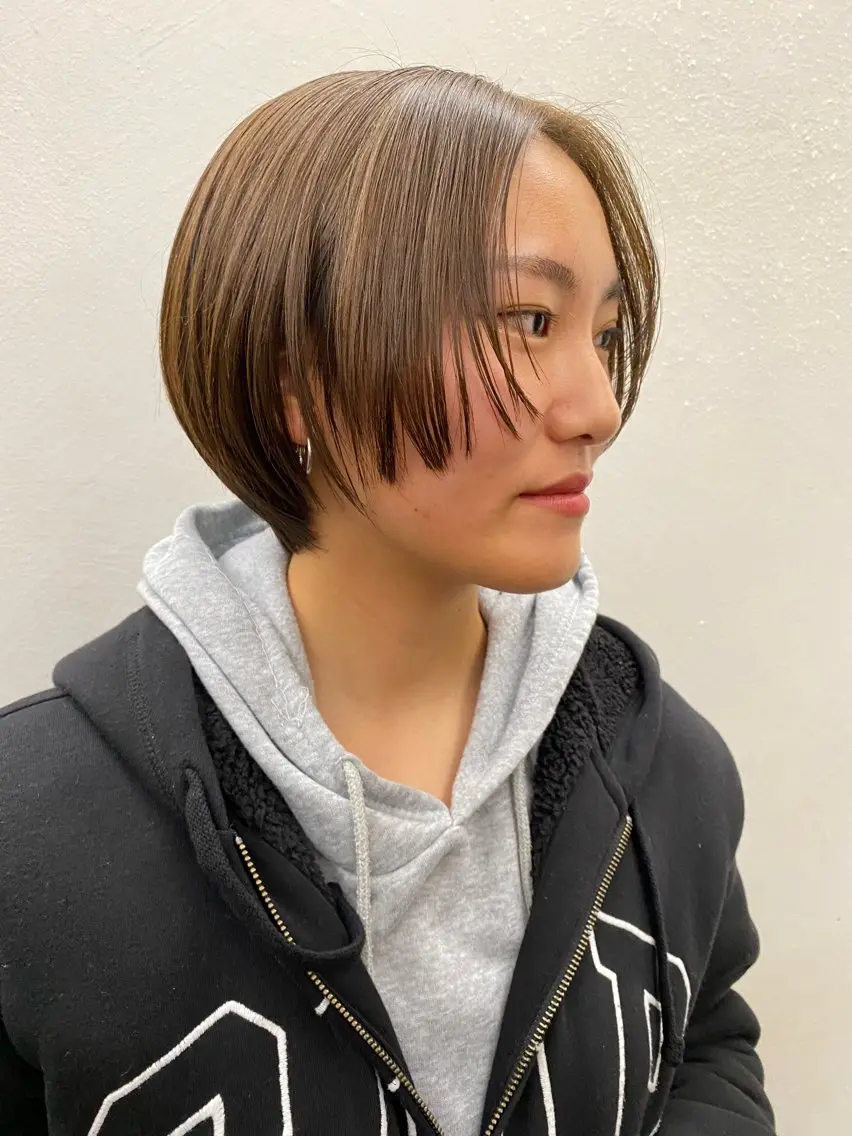 ミディアム カラー カット ヘアカラー トリートメント 似合わせレイヤー/ ケアパーマ/高倉のヘアスタイル