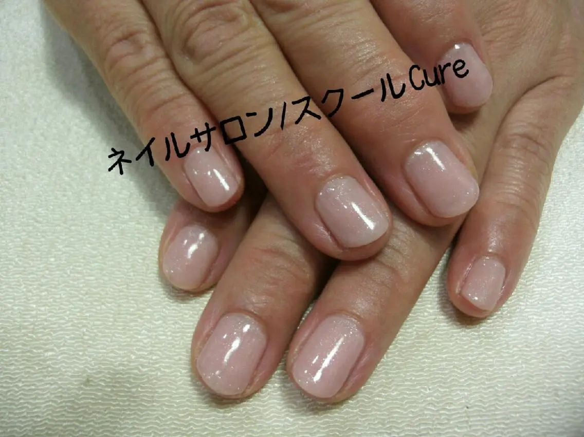ショート ネイル ワンカラーネイル シンプルネイル ネイルサロン Cureのネイルデザイン