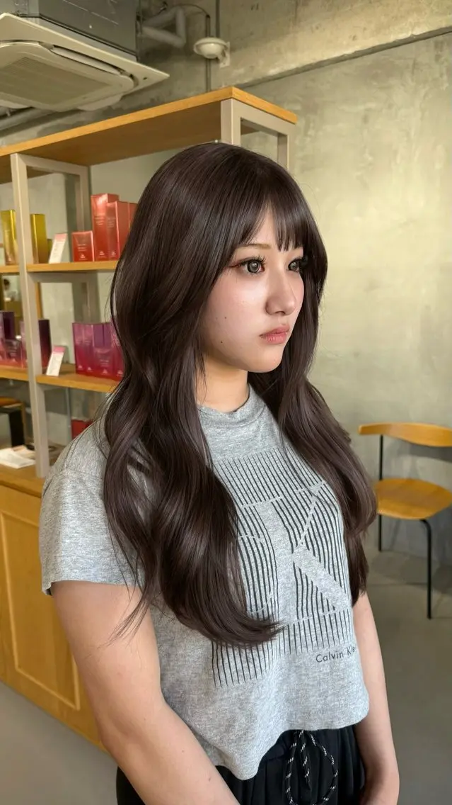 カラー 湯浅 慈園のヘアスタイル
