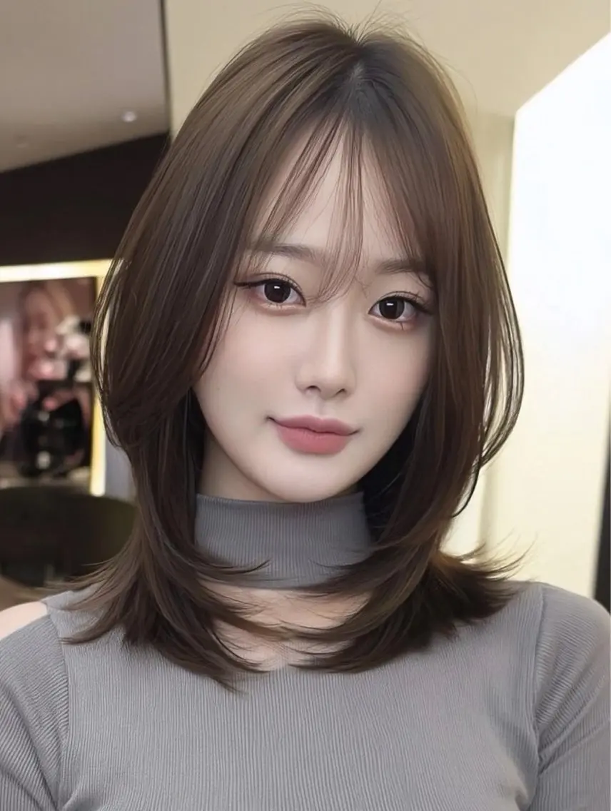 ミディアム 髪質改善 カット ヘアカラー 🤍千葉 晴心/髪質改善🤍のヘアスタイル