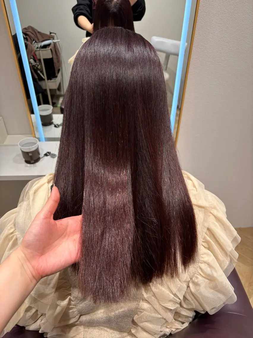 ロング カット ヘアカラー トリートメント デジタルパーマ特化 杉浦 夏生のヘアスタイル