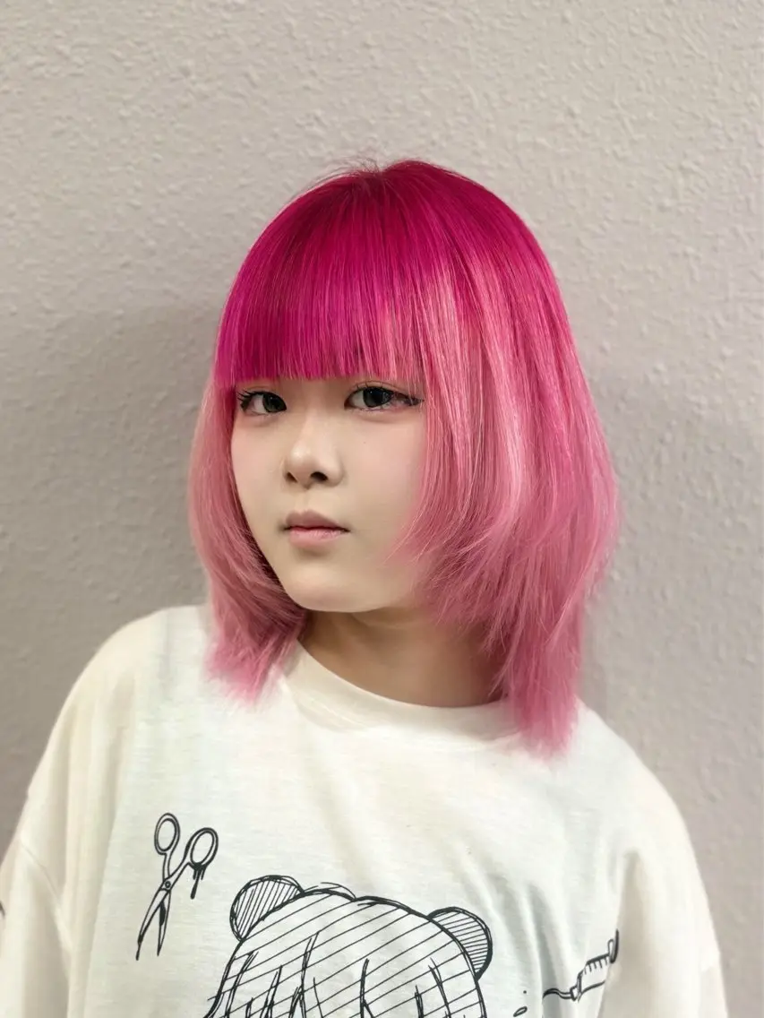 ミディアム カラー カット ヘアカラー トリートメント GaKu/ハイトーン /ブリーチ/ブロンドのヘアスタイル
