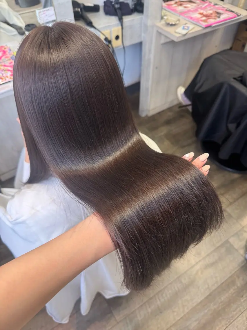 ロング カラー カット ヘアカラー トリートメント Rena/韓国 /ワンホンヘアのヘアスタイル