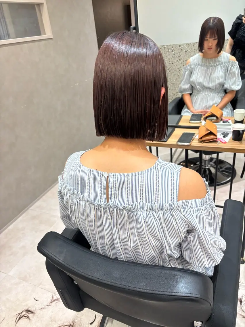 ショート 切りっぱなしボブ ボブ 大橋 彩香のヘアスタイル