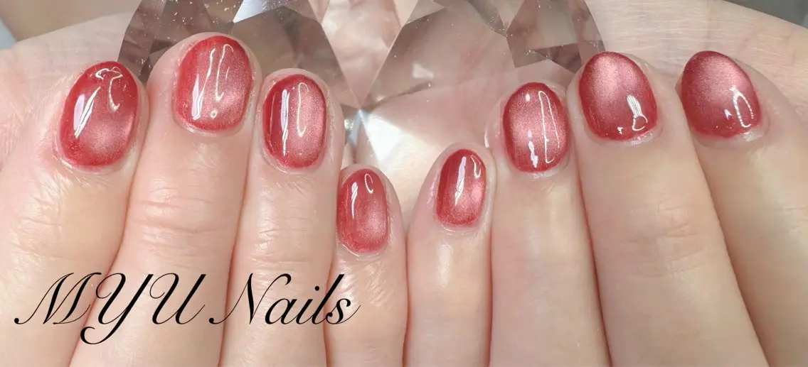 ネイル ジェルネイル マグネットネイル 持ち込み ニュアンスネイル パラジェル ニュアンスネイル🌈 MYU Nailsのネイルデザイン