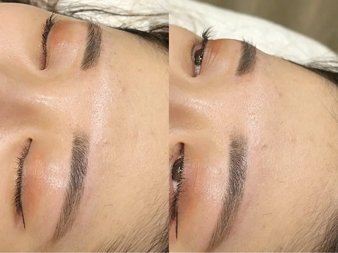 メンズ アイブロウ ワックス脱毛 眉カット ꪆৎ垢抜け眉 ྀི ワカナ♩岐阜のマツエク・マツパデザイン