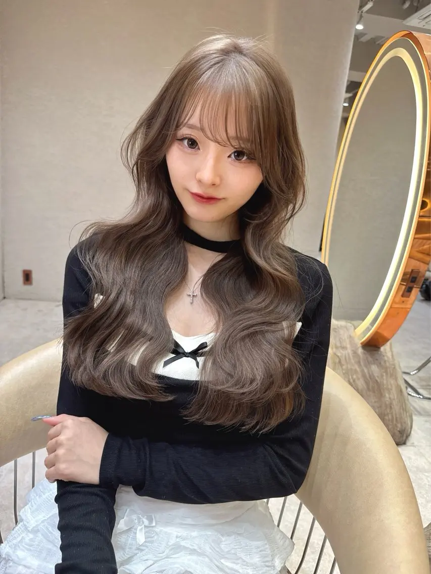 ミディアム ❤️縮毛矯正❤️ 髪質改善❤️平野実花のヘアスタイル