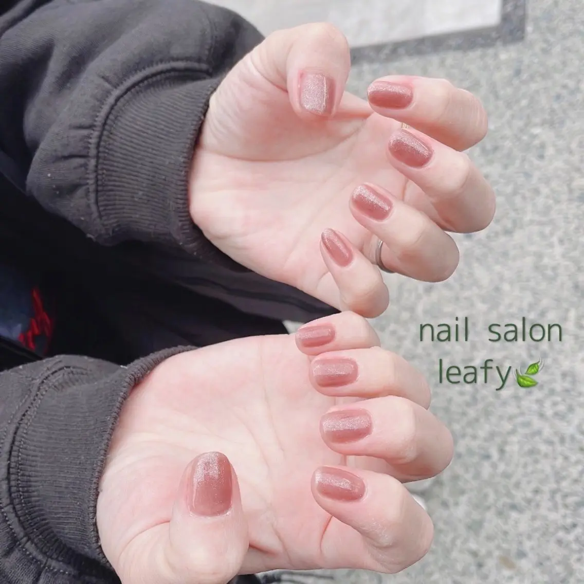 ネイル ワンカラーネイル ハンドネイル ネイルサロン leafyのネイルデザイン