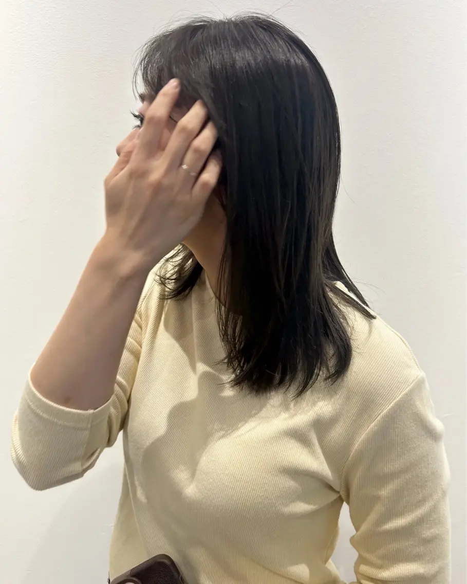 ミディアム カラー ヘアカラー 田中 遥陽のヘアスタイル