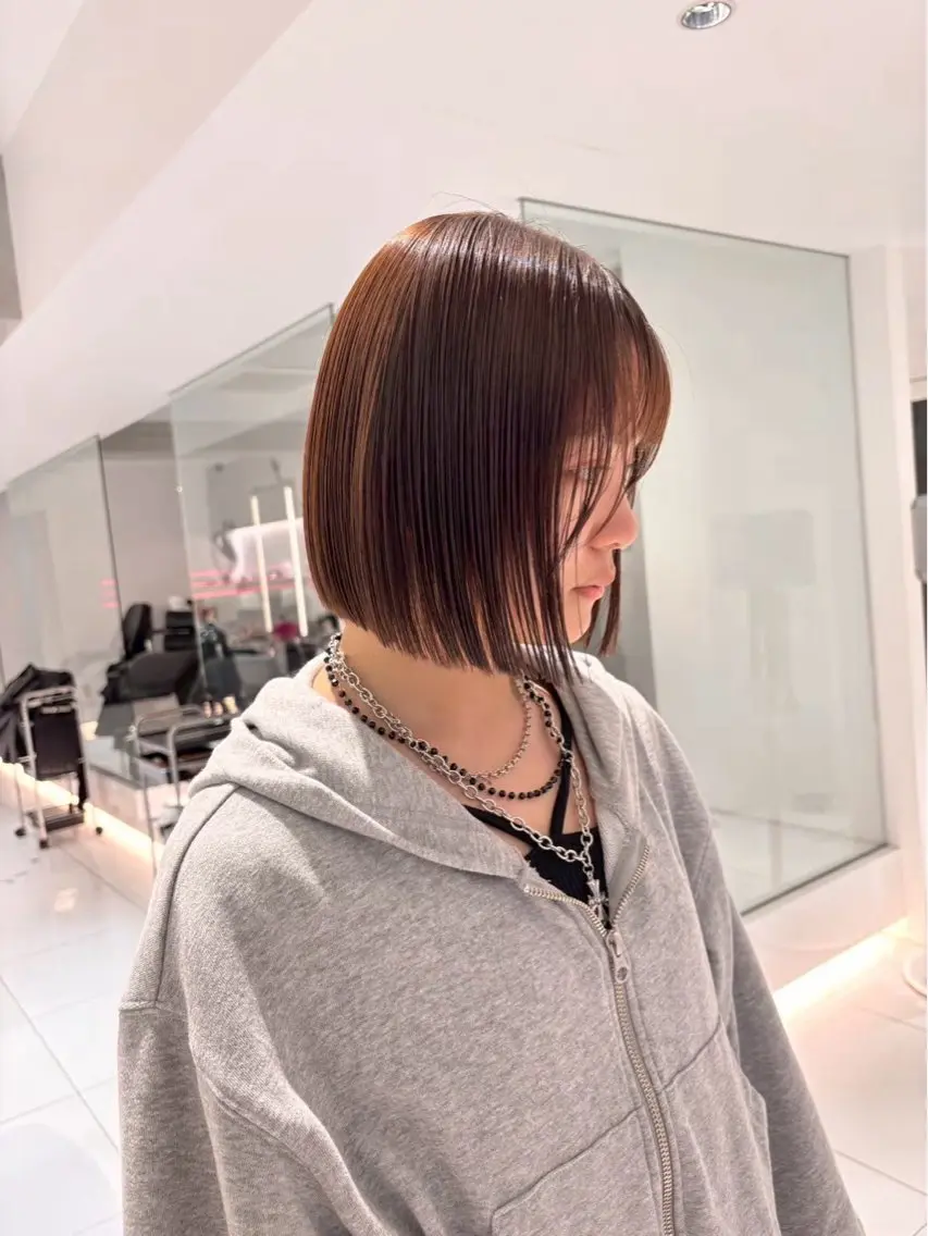 ショート 切りっぱなしボブ ボブ ハルカ 🍒のヘアスタイル